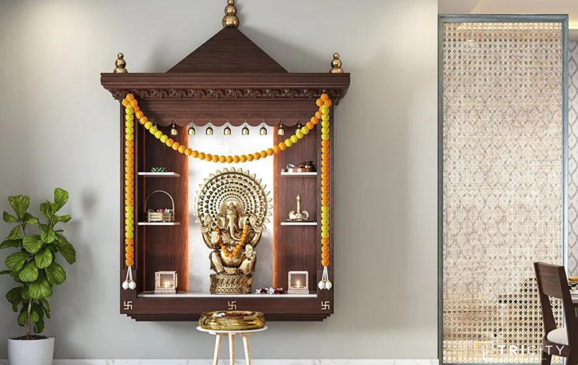 95+ Space Saving Small Pooja Room Designs In Apartments
